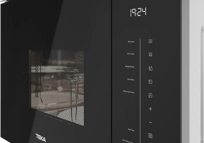 Teka MLEG 820 FI BK FullBlack Edition Built-in Microwave Oven with Grill, 20L Capacity, 800W Power, 8 Auto Programs, Stainless Steel, Black