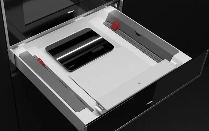Teka VS 152 GS Vacuum Sealer Drawer with Integrated Kitchen Scale, Black Glass, SoftClose, 430 mbar Vacuum, 23L Capacity, 595mm Width
