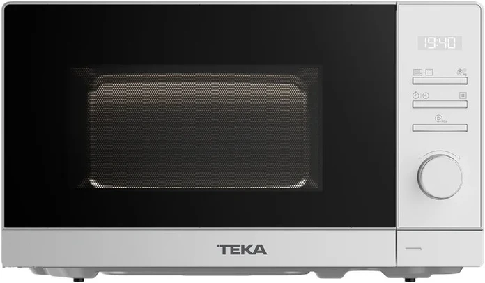 Cuptor cu microunde Teka MWE FS20 G cu Grill, freestanding, Capacitate 20L, Putere Microunde 700W, Grill Quartz 1000W, Alb, Control Electronic, Blocare Copii
