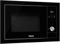 Teka ML 8200 BIS BK Built-in Microwave Oven with Grill, Urban Colours Infinity Glass Black, 1200W, 18L Capacity, Touch Control TFT Display