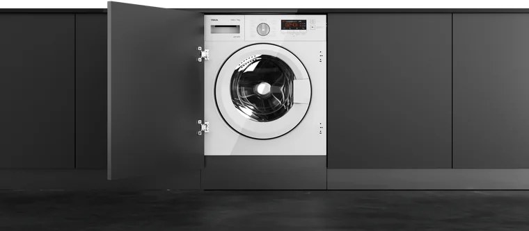 Встраиваемая стиральная машина Teka LI6 1471, загрузка спереди, 7 кг, инверторный двигатель, 1400 об/мин, 16 программ, белая, барабан из нержавеющей стали