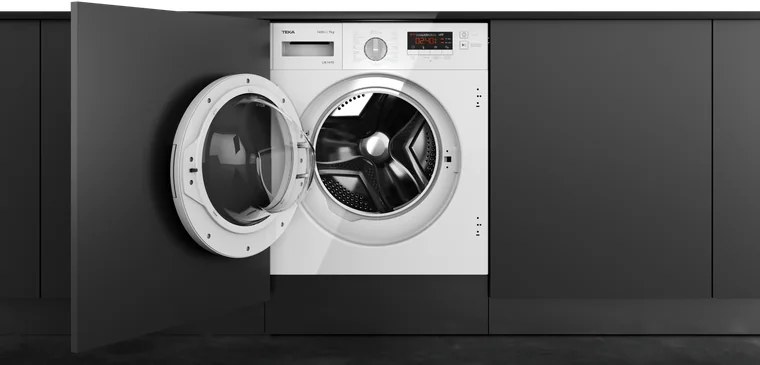 Встраиваемая стиральная машина Teka LI6 1471, загрузка спереди, 7 кг, инверторный двигатель, 1400 об/мин, 16 программ, белая, барабан из нержавеющей стали