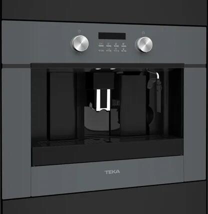 Teka CLC 855 GM Built-in Coffee Maker, Silver, with Automatic Programs for Coffee, Tea, and Steam, Dual Spout for Two Cups Simultaneous Brewing