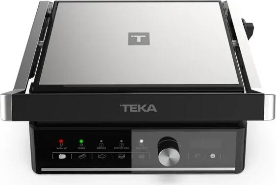 Teka EliteGrill Electric Tabletop Grill 2000W, 180 Degree Opening, 5 Automatic Programs, Detachable Non-Stick Plates, Touch Control Panel