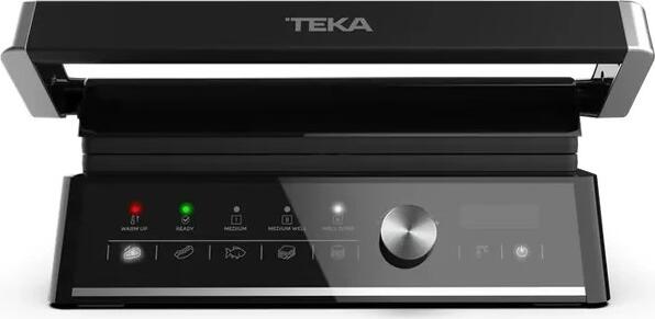 Teka EliteGrill Electric Tabletop Grill 2000W, 180 Degree Opening, 5 Automatic Programs, Detachable Non-Stick Plates, Touch Control Panel