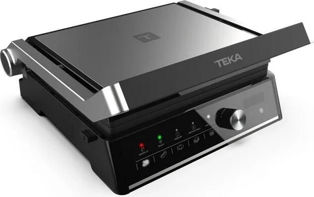 Teka EliteGrill Electric Tabletop Grill 2000W, 180 Degree Opening, 5 Automatic Programs, Detachable Non-Stick Plates, Touch Control Panel