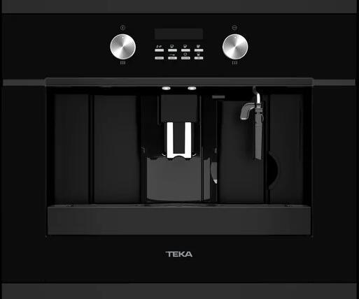 Teka CLC 855 GM Built-in Coffee Maker, Black, with Automatic Programs for Coffee, Tea, and Steam, Dual Spout for Two Cups Simultaneous Brewing