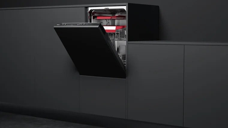Teka DFI 44850 Fully Integrated Built-in Dishwasher, 10 Place Settings, 6 Programs, Sliding Door, AquaStop, 448mm Width, White LED Display