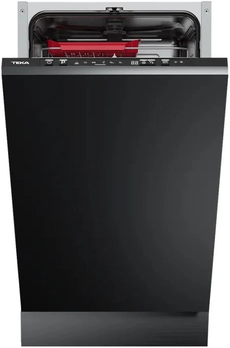 Teka DFI 44850 Fully Integrated Built-in Dishwasher, 10 Place Settings, 6 Programs, Sliding Door, AquaStop, 448mm Width, White LED Display