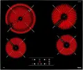 Стеклокерамическая электрическая варочная панель Teka TBC 64320 TTC BK, 4 конфорки, сенсорное управление, 6200 Вт, функции приготовления риса и йогурта, черная, 60x51 см