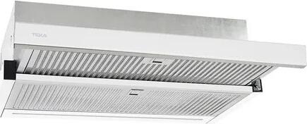Телескопическая вытяжка Teka CNL 6415 PLUS, ширина 600 мм, жировые фильтры из нержавеющей стали, энергоэффективность 4A, белая