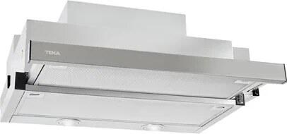 Teka CNL 6610 Telescopic Pull-out Hood, 600mm, 694 m3/h Extraction, 3 LED Lights, Electronic Control, Anti-fingerprint Finish, Ducted or Recirculating