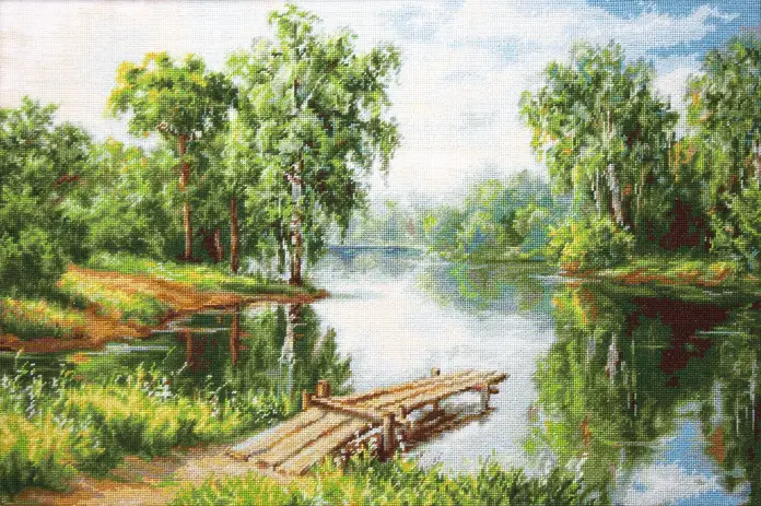 Kit Broderie Luca-S G548 Loc minunat Punct Goblen, Canvas Zweigart 25ct, 34x23 cm, 39 Culori Fir Anchor Mouline, Calitate Premium