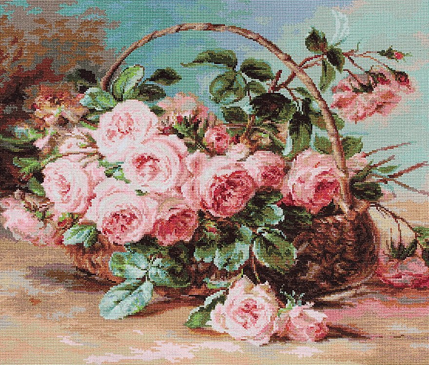 • Dimensiune: 30x24 cm Culori: 48 Pânză: Pointstitch canvas "Zweigart" Ață: muline "Anchor" • Premium quality • Set de Brodat Goblen Luca-S Set de Brodat Goblen Luca-S - Coș cu trandafiri, G547