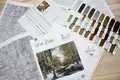 Luca-S B597 First Snow Cross Stitch Kit, 45x34 cm, 38 Colors, Zweigart Aida 18 Count Fabric, Anchor Mouline Cotton Floss