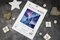 Kit Broderie Luca-S B712 Luminile Nordului, 54 Culori, Material Zweigart Aida 16ct, Dimensiuni Finite 25 x 25 cm, Include 2 Ace