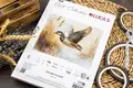 Luca-S B730 Golden Flight Cross Stitch Kit, Gold Collection, 33x25 cm, Zweigart Aida 16ct Fabric, 61 Colors, 100% Cotton Threads