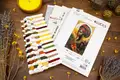 Luca-S B720 Queen of the Sunlit Continent Cross Stitch Kit, GOLD Collection, Zweigart Aida 16ct Fabric, 29x48 cm, 62 Colors, 100% Cotton Thread