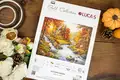 Набор для вышивания Luca-S GOLD Autumn Haven B736, 46.5x35 см, ткань Zweigart Aida 16ct, 67 цветов, нити 100% хлопок