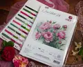 Kit Broderie Luca-S B7019 Farmecul Bujorilor, Material Zweigart Aida 16ct, 35 Culori, Fir 100% Bumbac, Dimensiune Broderie 29 x 22 cm