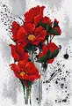 Kit Broderie Luca-S B7014 Maci (The Poppies) de la Vasile Diviza, 26 x 38 cm, Material Lugana 25 ct, Aste Coton 18 Culori, Schemă cu Simboluri
