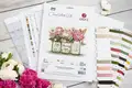 Luca-S B7065 Little by Little Blooming Cross Stitch Kit, 33x24 cm, 38 Colors, Zweigart 16ct Aida Fabric, 100% Cotton Thread
