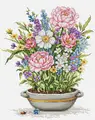 Набор для вышивания Luca-S B7061 Сон под лепестками, канва Zweigart Aida 16, 25 x 30 см, 48 цветов, нити 100% хлопок
