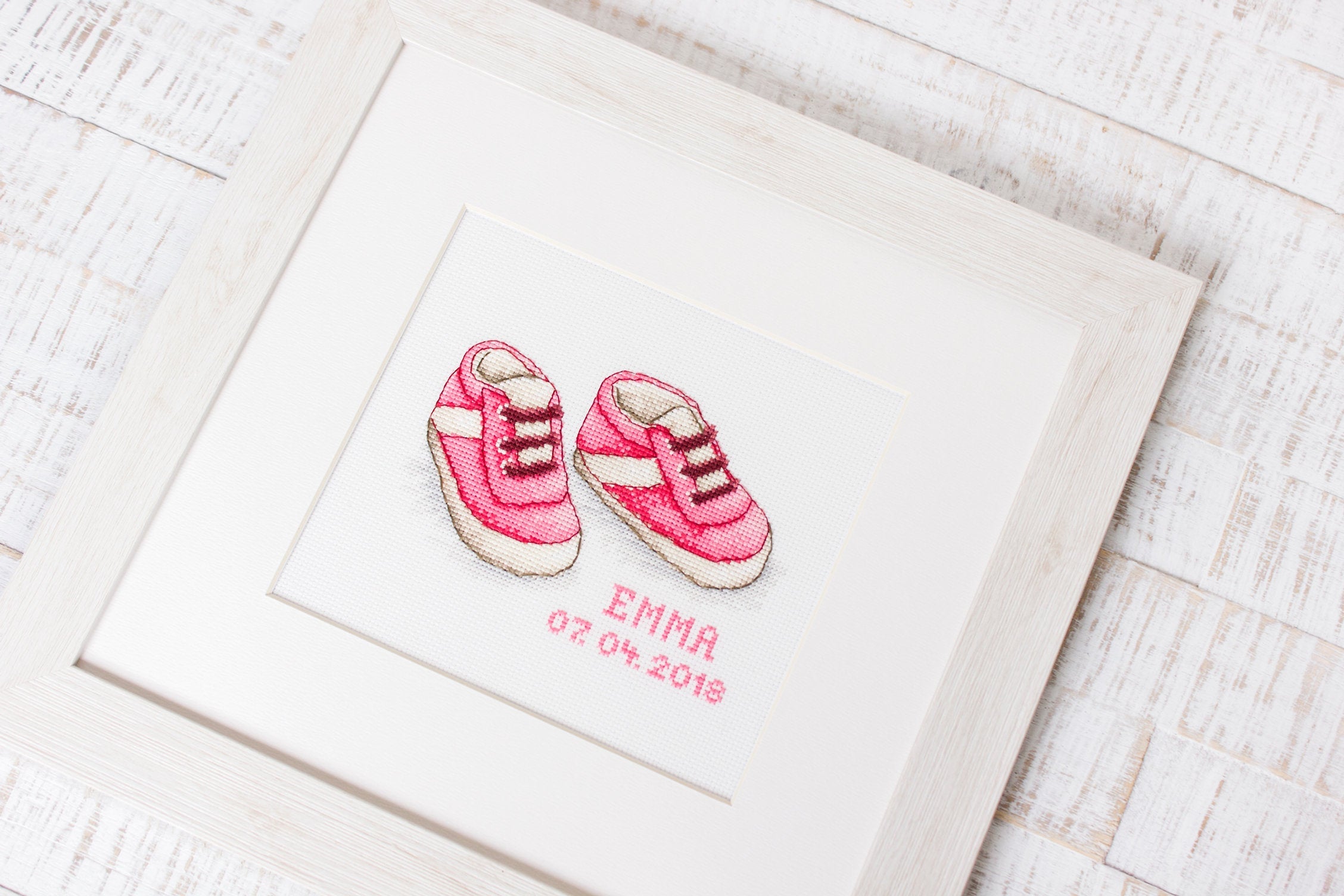 Kit Cross Stitch Luca-S B1139 Papucei, 17 Culori, 12.5x8 cm, Material Aida Zweigart 18ct Alb, Fir Anchor, Include Modele pentru Personalizare
