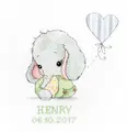 Luca-S B1135 Baby Cross Stitch Kit, Aida 14 ct Zweigart Fabric, Anchor Mouline Thread, 14.5x17.5 cm, Designer Alena Faenkova