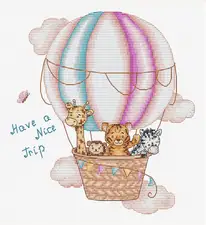 Size: 6.94 x 7.63 in or 18 x 20 cm Stitches: 100 x 125 Colors: 34 Threads: Anchor Fabric: Zweigart 16ct. AIDA (100/101) Cross Stitch kit Luca-S Set de brodat în cruciuliță Luca-S - B1191 Călătorie plăcută
