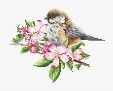 Dimensiunea broderiei: 6.13 x 4.75 in or 16x12cm Numărul de cruciulițe: 98 x 76 Culori: 30 Ață: Luca-S 100% bumbac Pânză: Zweigart Aida 16ct.( 100/101 ) 30 x 26 cm Ace de brodat №26 - 1 ace Schema este efectuată în simboluri: alb/ negru și contur colorat - 1 coale A3 Nivel de dificultate: 2/5 Set de brotat în cruciuliță Luca-S Set de brodat în cruciuliță Luca-S - Pițigoi pe ramură B1194