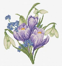 • Dimensiunea broderiei: 6.56 x 7.31 in or 17 x 19 cm • Numărul de cruciulițe: 105 x 117 • Culori: 22 • Ață: Luca-S 100% Bumbac • Pânză: Zweigart Aida 16 ct. (100/101) 31 x 33 cm • Ace de brodat №26 - 2 ace • Schema este efectuată în simboluri: alb/ negru și contur colorat - 1 coale A3 • Nivel de dificultate: 2/5 Set de brotat în cruciuliță Luca-S - Flori de Primăvară, B1404