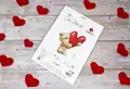 Luca-S B1422 Big Heart Cross Stitch Kit, Zweigart Aida 16 ct White Canvas, 18 x 19 cm, 30 Colors, 100% Cotton Thread