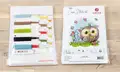 Luca-S B1401 Happy Owl Cross Stitch Kit, 13x13 cm, Zweigart Aida 16 ct Fabric, 18 Colors, 100% Cotton Threads