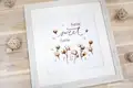 Luca-S B2347 Cotton Cross Stitch Embroidery Kit, 100% Cotton Zweigart Belana Fabric, 23x21.5 cm, Home Sweet Home Design