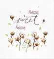 Luca-S B2347 Cotton Cross Stitch Embroidery Kit, 100% Cotton Zweigart Belana Fabric, 23x21.5 cm, Home Sweet Home Design