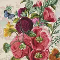 Luca-S B2366 Summer Flowers Cross Stitch Embroidery Kit, Premium Quality Line, 28x28 cm, 47 Colors, Zweigart Aida 18 Count Fabric, Anchor Threads