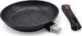 Olina 870 Non-Stick Granite Effect Frying Pan, 22cm, White, Detachable Handle, Induction Compatible