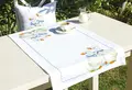 Luca-S Milieu FM004 Embroidery Kit, Table Runner with Geese Motif, Lugana 25 ct Fabric, Anchor Muline Thread, 37x63 cm Embroidery Size