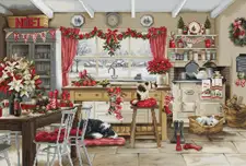 Set de brodat în cruciuliță Luca-S - Dimensiune: 18.44 x 12.50 inch sau 47 x 32 cm - Cruciori: 295 x 200 - Culori: 62 - Ață: Luca-S 100% bumbac - Pânză: Zweigart Aida16 ct. checkered (3543) 61 x 46 cm - Ace de brodat №26 - 2 ace, 1 înfilețător de ace (plic) - Diagramă parțial colorată și cusături de întoarcere colorate - 8 foi format A3 - Nivel de dificultate: 4/5 - Artist: Richard Macneil Set de brodat în cruciuliță Luca-S Set de brodat în cruciuliță Luca-S GOLD - Interior Sătesc de Crăciun, BU5053