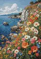 Luca-S BU5054 Summer Perfume Cross Stitch Kit, Zweigart Aida 16 ct Fabric, 100% Cotton Thread, 27 x 38 cm Finished Size, 59 Colors