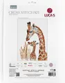 Kit Broderie Luca-S BU5072 Întîlnire cu o Buburuză, Material Zweigart Aida 16 ct, 20 x 29 cm, 24 Culori, Ață de Bumbac