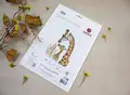Kit Broderie Luca-S BU5072 Întîlnire cu o Buburuză, Material Zweigart Aida 16 ct, 20 x 29 cm, 24 Culori, Ață de Bumbac