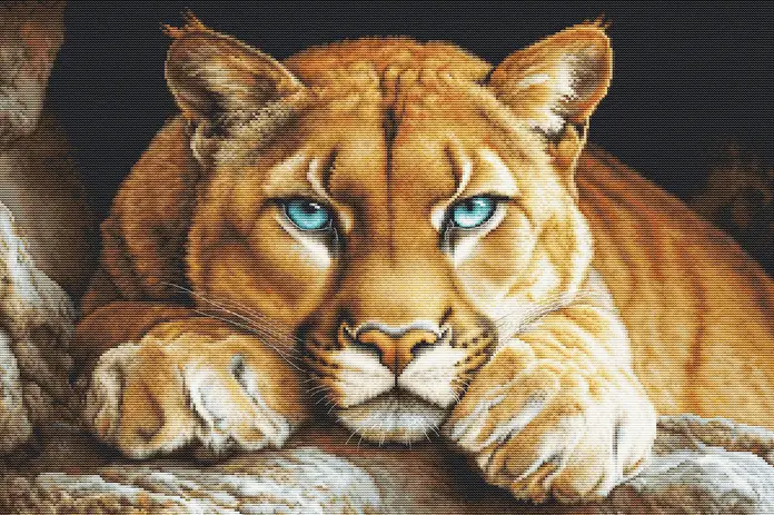 Kit Broderie Luca-S BU5081 The Wild Spirit, Colecția GOLD, 48 x 32 cm, Material Zweigart Aida 16 ct, 62 Culori, Ață 100% bumbac