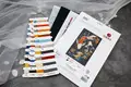 Luca-S BU5091 Two Magic Fish Cross Stitch Kit, 23 x 38 cm, Zweigart Aida 16 ct Fabric, 100% Cotton Threads, 41 Colors