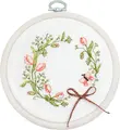 Luca-S BC109 Spring Hum Cross Stitch Kit, 10x10 cm, Zweigart Aida 16 Canvas, 100% Cotton Thread, Includes Nurge Hoop and Needle