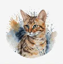 Dimensiunea broderiei: 6.38 x 6.38 in or 16 x 16 cm Numărul de cruciulițe: 102 x 102 Culori: 44 Ață: Luca-S 100% bumbac Pânză: Zweigart Aida 16 ct. (100/101) 30 x 30 cm Ace de brodat №26 - 1 ac Schema este parțial colorată și contur colorat - 2 foi A3 Schema alb/negru - 1 foi A3 Cerc de brodat Nurge 230 Nr.4 ( 205 mm) - Maro, imitație lemn Nivel de dificultate: 3/5 Set de brodat în cruciuliță Luca-S Set de brodat în cruciuliță cu cercul de brodat inclus- BC210 Pisica Bengaleză