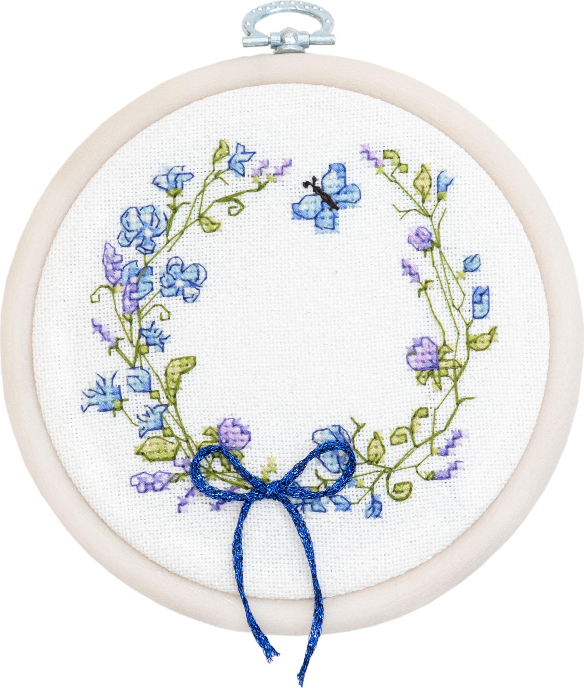 Luca-S BC108 Spring Rebirth Cross Stitch Embroidery Kit, Limited Edition, Zweigart Aida 16 Fabric, 11 x 10 cm, 15 Colors, 100% Cotton Thread