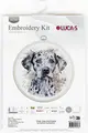 Kit de broderie în cruce Luca-S BC208 Dalmațianul, 15x16 cm, Material Zweigart Aida 16, 32 Culori, Fir 100% Bumbac, include Cercul Nurge