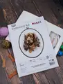 Luca-S BC223 The Cocker Spaniel Cross Stitch Embroidery Kit, Zweigart Aida 16 Fabric, 16 x 16 cm Finished Size, 34 Colors, Includes Nurge Oval Hoop